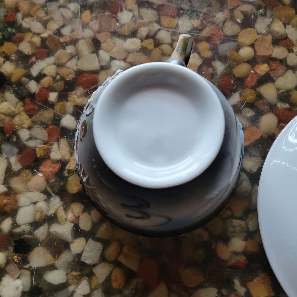 Vintage Hand Painted Nippon Moriage Dragonware‎ tea cup Victora Espresso size - Picture 5 of 15